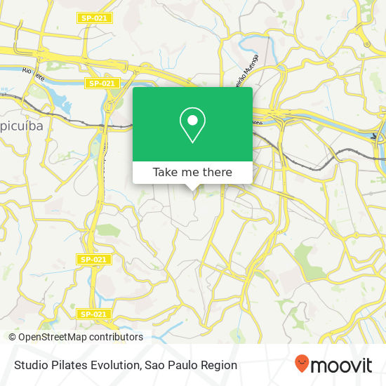 Mapa Studio Pilates Evolution