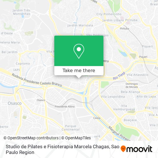 Mapa Studio de Pilates e Fisioterapia Marcela Chagas