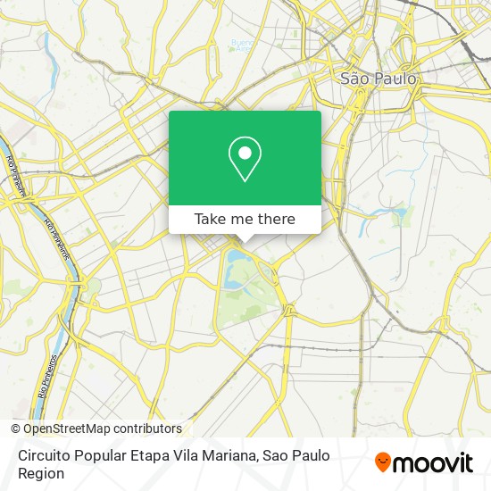Circuito Popular Etapa Vila Mariana map