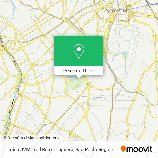 Treino JVM Trail Run Ibirapuera map