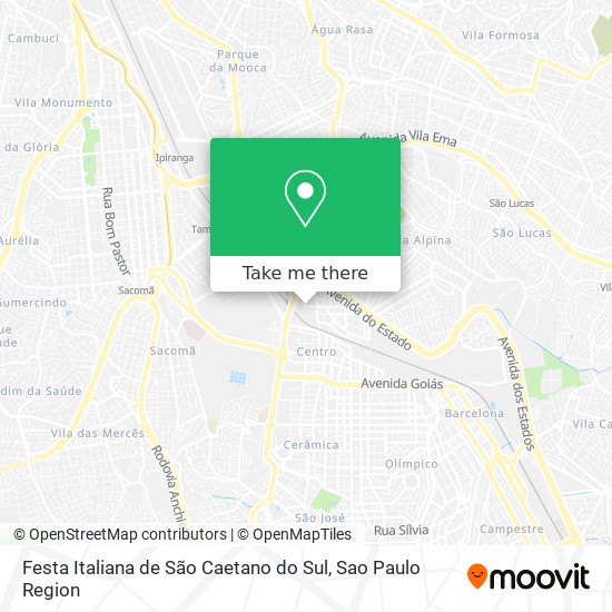 Mapa Festa Italiana de São Caetano do Sul