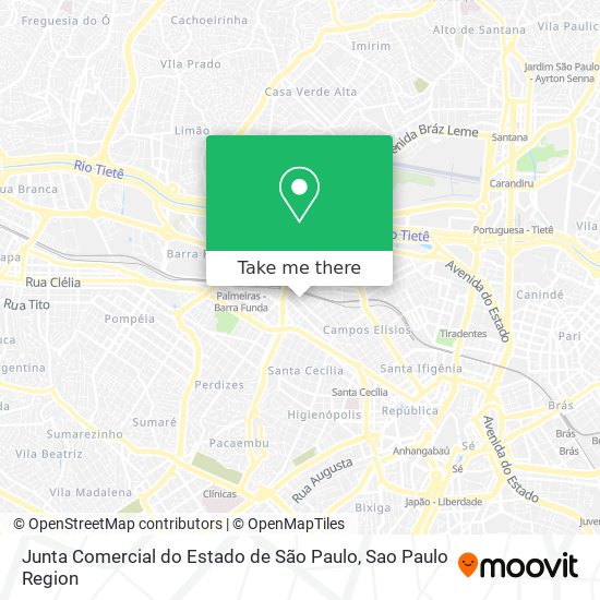 Mapa Junta Comercial do Estado de São Paulo
