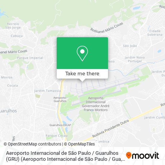 Mapa Aeroporto Internacional de São Paulo / Guarulhos (GRU) (Aeroporto Internacional de São Paulo / Gua