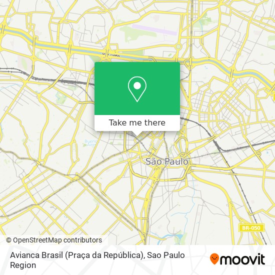 Mapa Avianca Brasil (Praça da República)