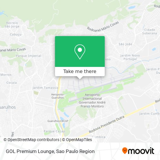 Mapa GOL Premium Lounge