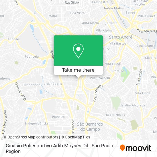 Ginásio Poliesportivo Adib Moysés Dib map