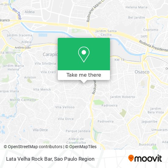 Lata Velha Rock Bar map