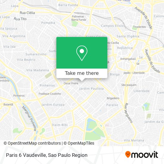 Paris 6 Vaudeville map