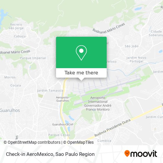 Check-in AeroMexico map