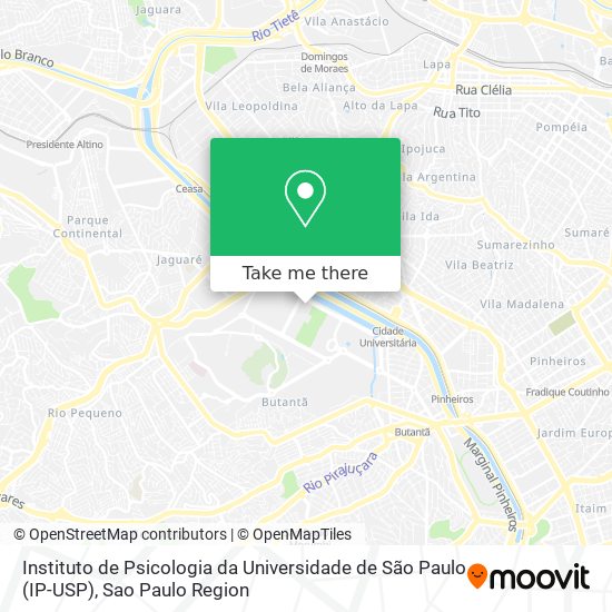 Mapa Instituto de Psicologia da Universidade de São Paulo (IP-USP)