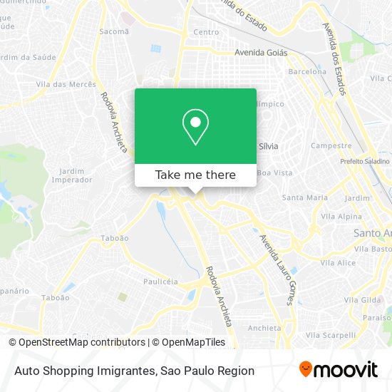 Mapa Auto Shopping Imigrantes