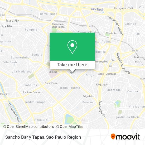 Mapa Sancho Bar y Tapas
