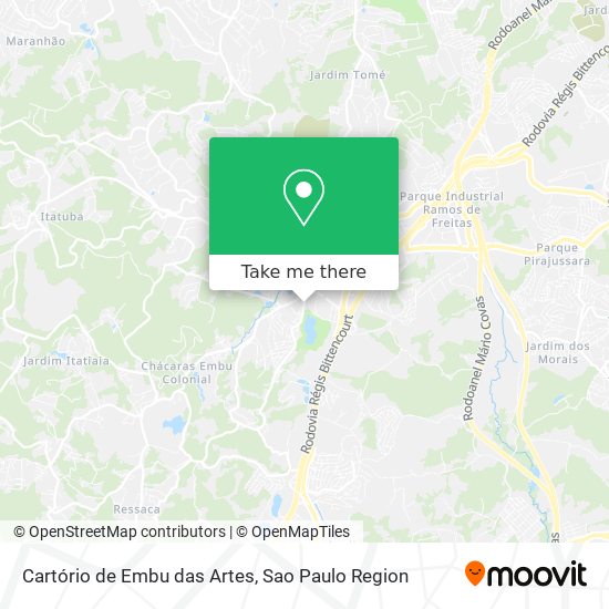 Mapa Cartório de Embu das Artes