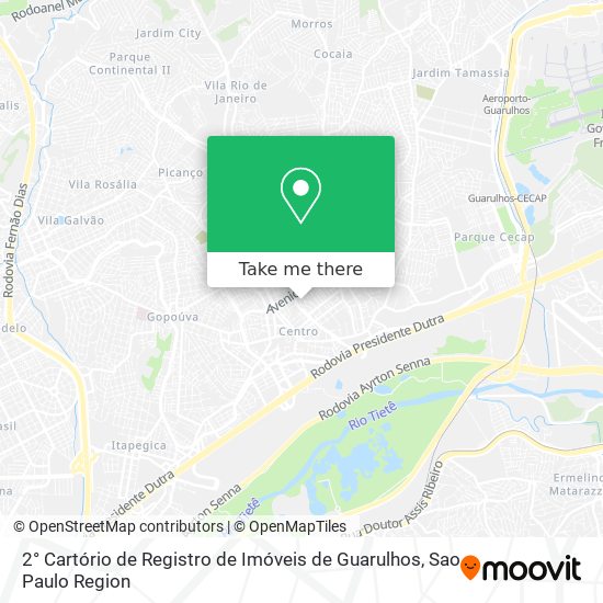 2° Cartório de Registro de Imóveis de Guarulhos map