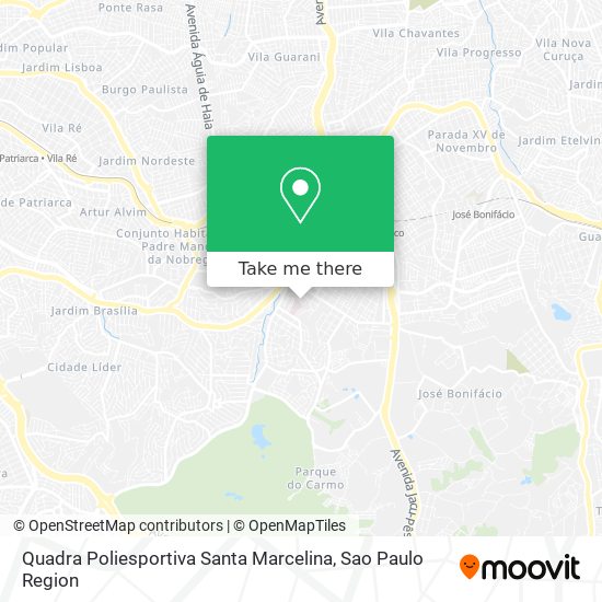 Mapa Quadra Poliesportiva Santa Marcelina