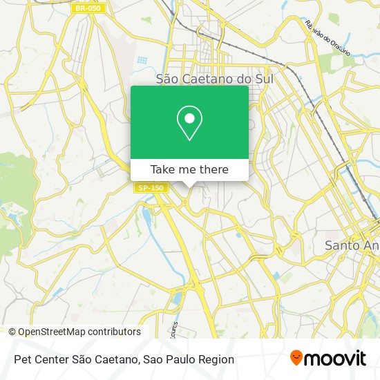 Mapa Pet Center São Caetano