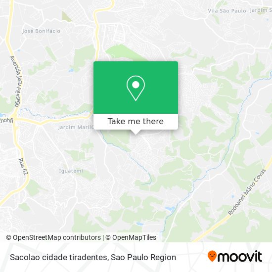 Sacolao cidade tiradentes map