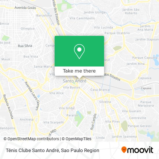 Tênis Clube Santo André map