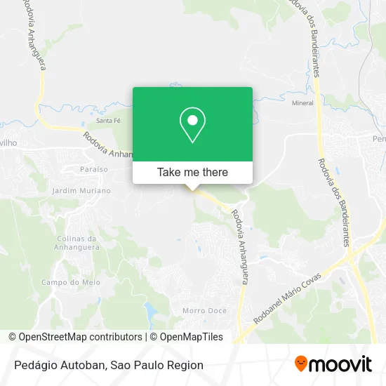 Pedágio Autoban map
