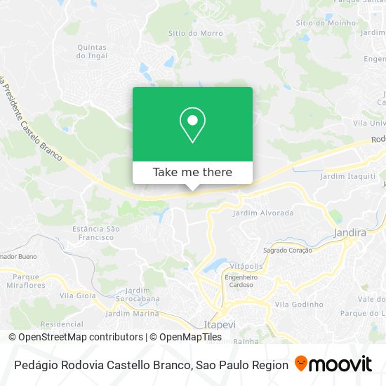 Pedágio Rodovia Castello Branco map