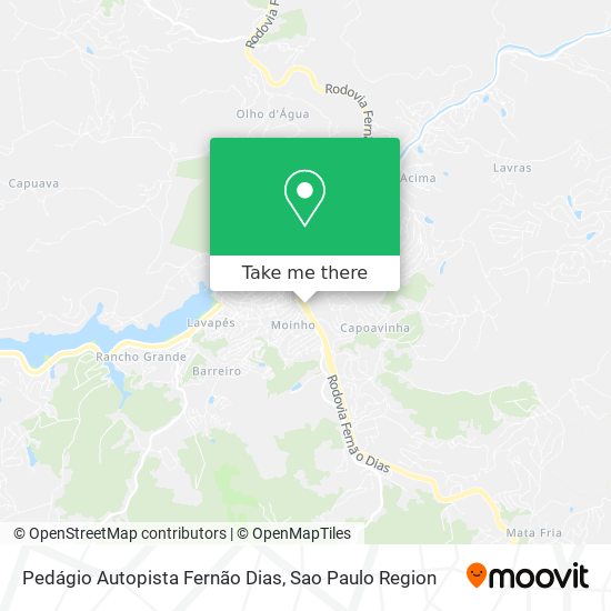 Pedágio Autopista Fernão Dias map