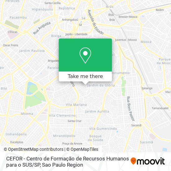 CEFOR - Centro de Formação de Recursos Humanos para o SUS / SP map