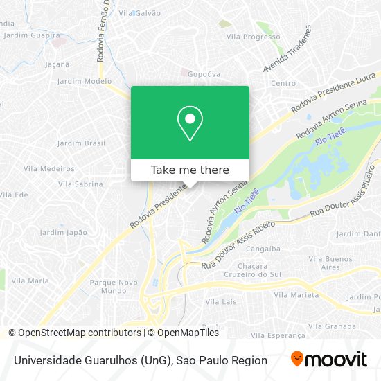 Mapa Universidade Guarulhos (UnG)