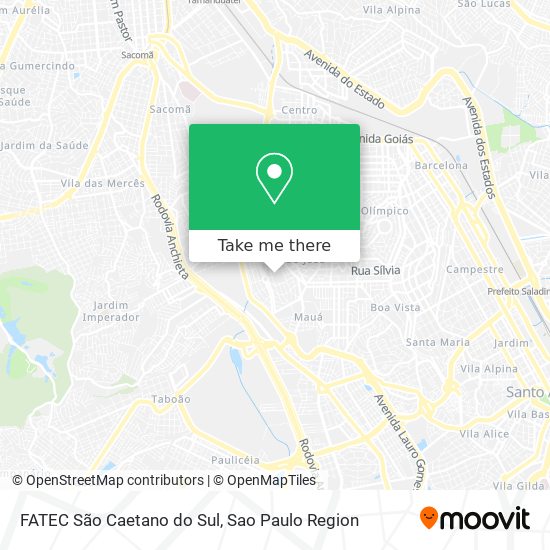 Mapa FATEC São Caetano do Sul