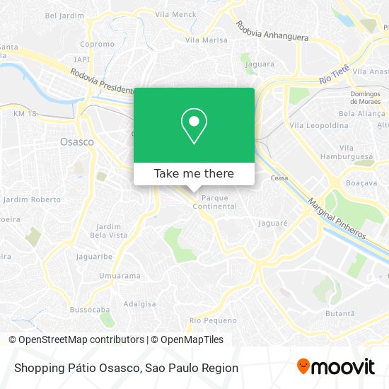 Mapa Shopping Pátio Osasco