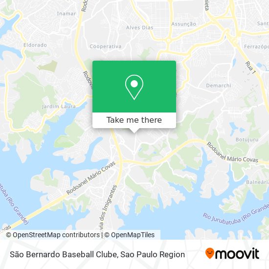 Mapa São Bernardo Baseball Clube