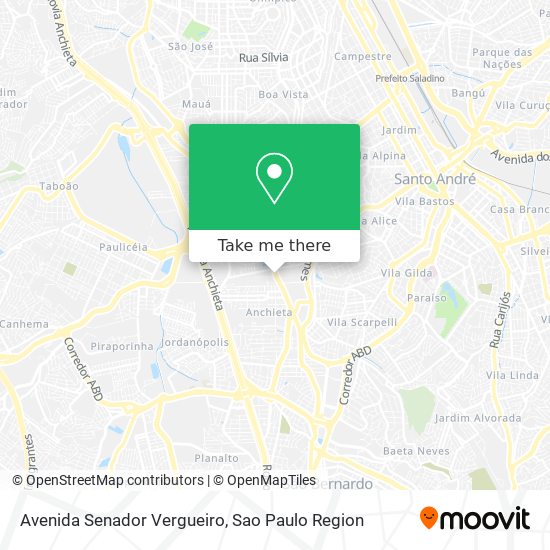 Mapa Avenida Senador Vergueiro