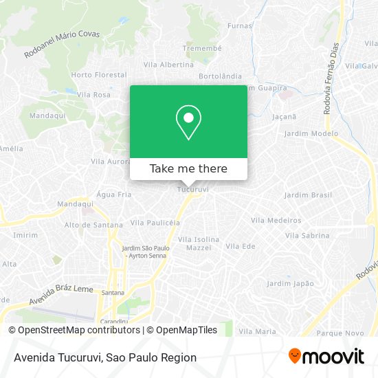 Avenida Tucuruvi map