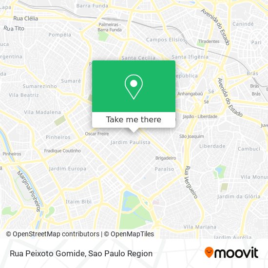 Rua Peixoto Gomide map