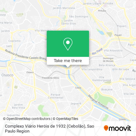 Complexo Viário Heróis de 1932 (Cebolão) map