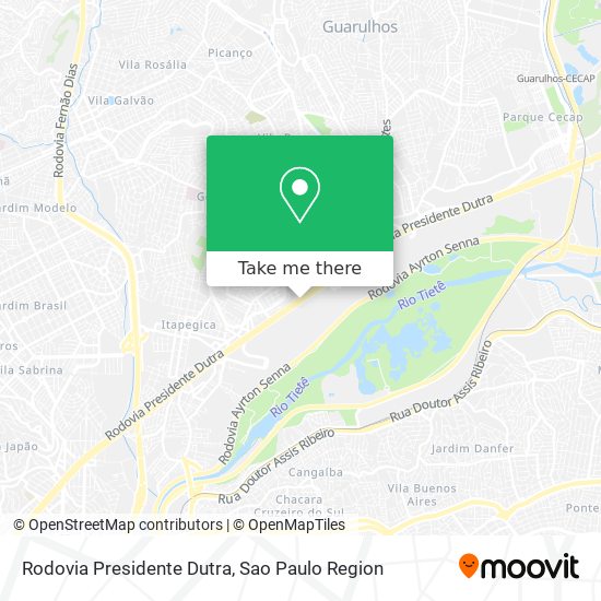 Rodovia Presidente Dutra map