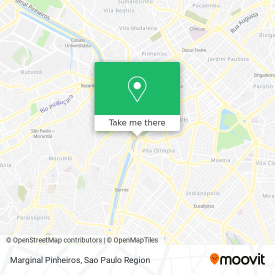 Mapa Marginal Pinheiros