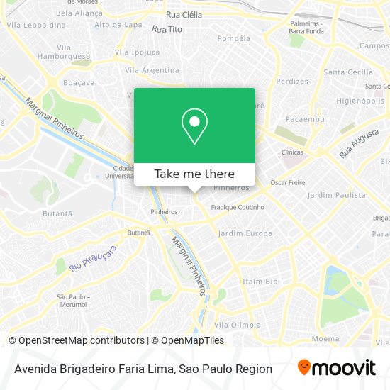 Avenida Brigadeiro Faria Lima map