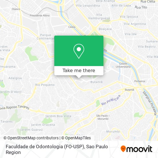 Mapa Faculdade de Odontologia (FO-USP)