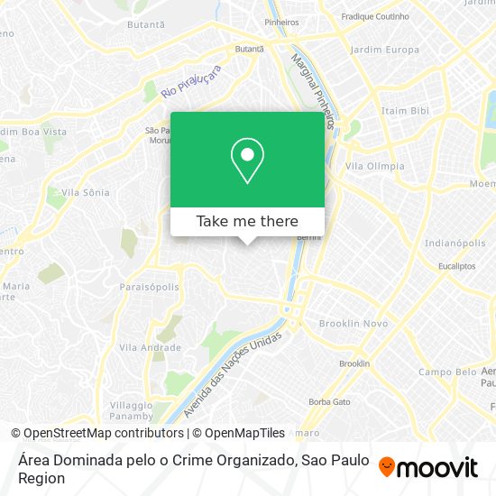 Mapa Área Dominada pelo o Crime Organizado