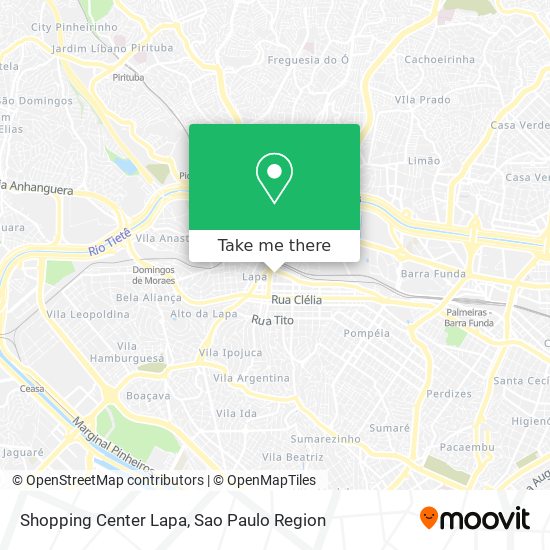 Mapa Shopping Center Lapa