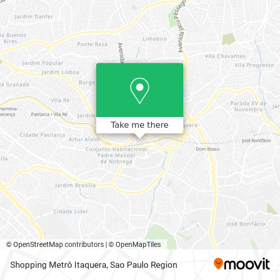 Shopping Metrô Itaquera map