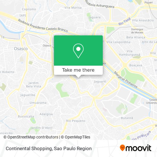 Continental Shopping map