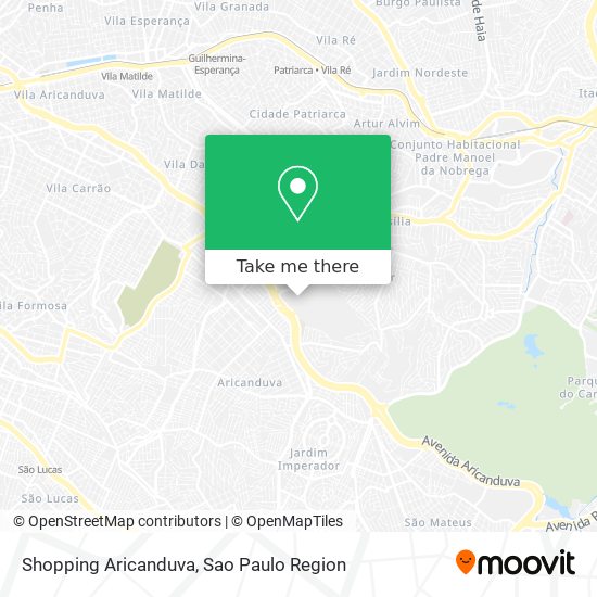 Shopping Aricanduva map
