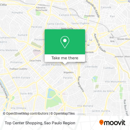 Top Center Shopping map