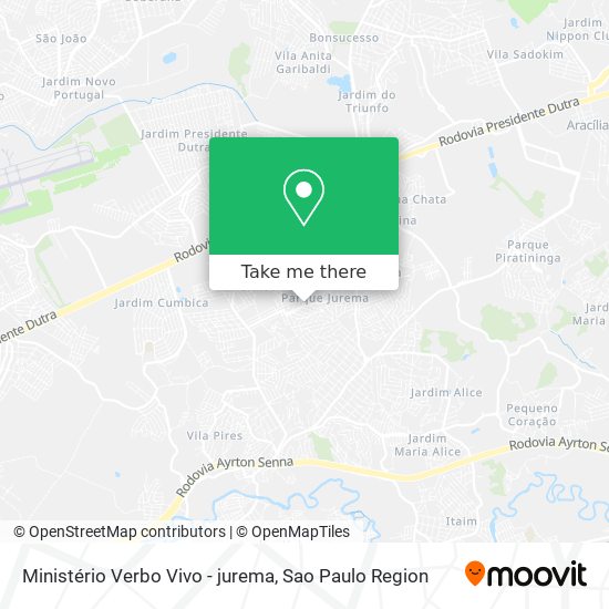 Mapa Ministério Verbo Vivo - jurema