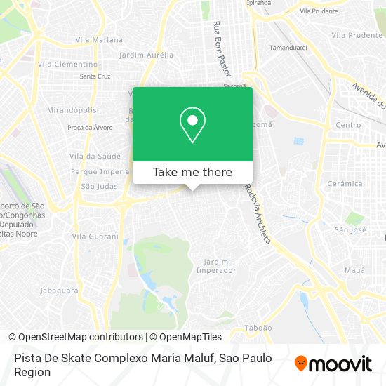 Mapa Pista De Skate Complexo Maria Maluf