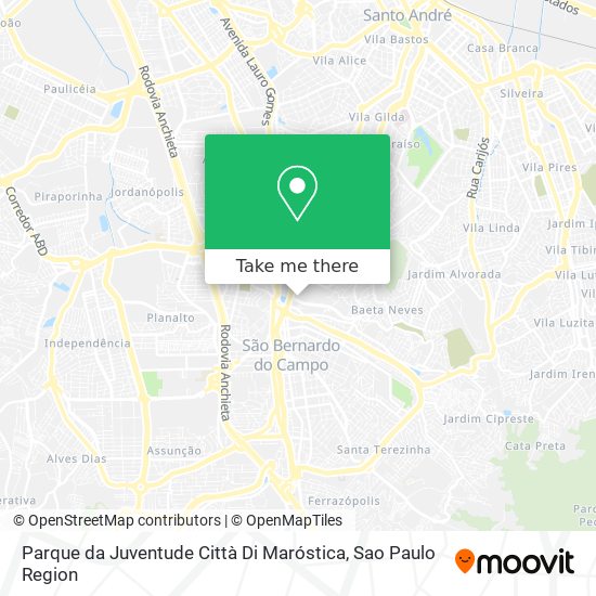 Parque da Juventude Città Di Maróstica map