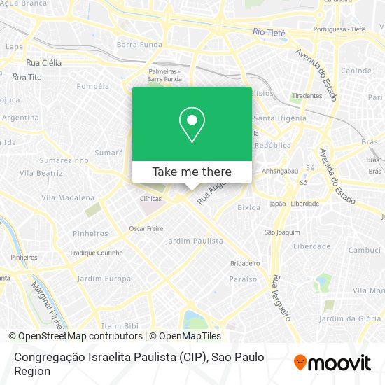 Congregação Israelita Paulista (CIP) map