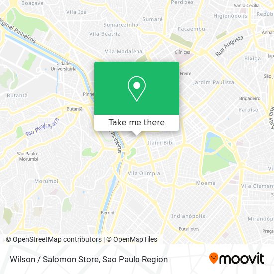 Mapa Wilson / Salomon Store