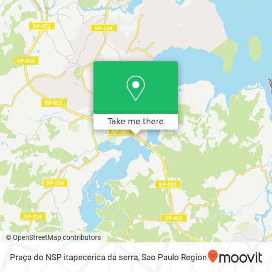 Mapa Praça do NSP itapecerica da serra